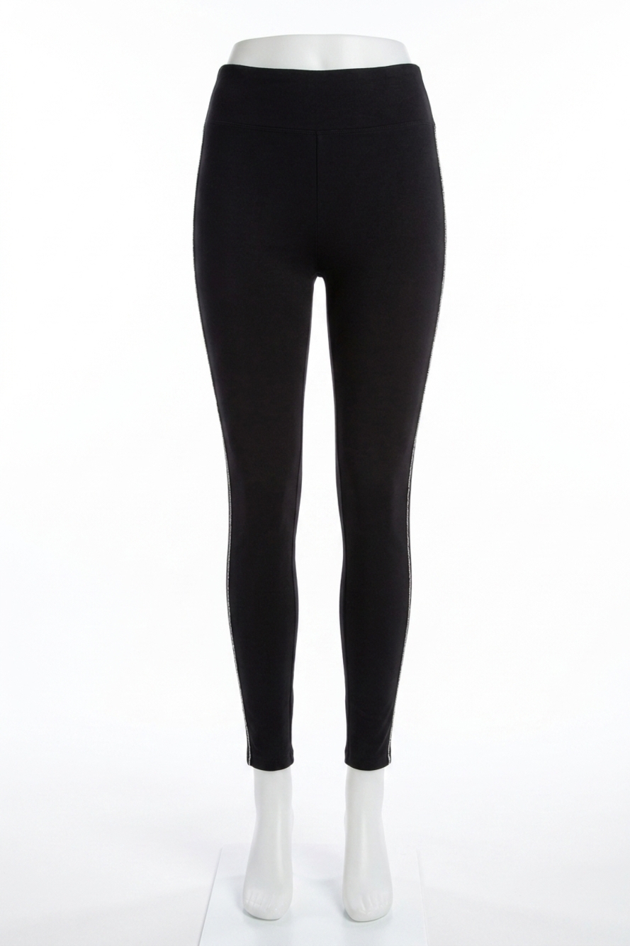 NEW KENSIE chain and bead leggings in black/silver